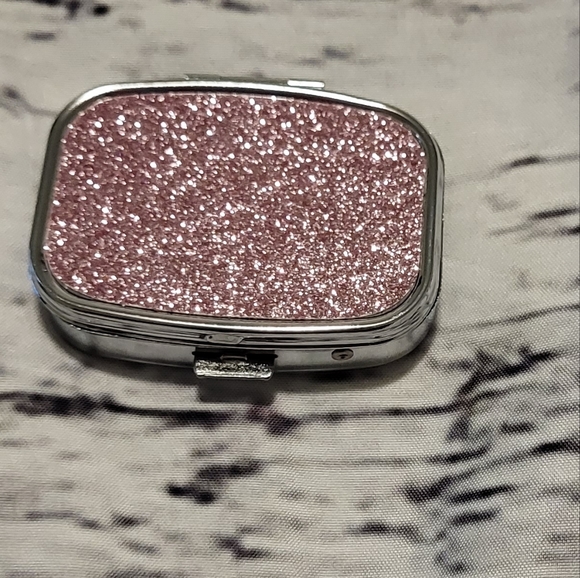 Other - New pink glitter pocket mirror/pill